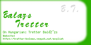 balazs tretter business card